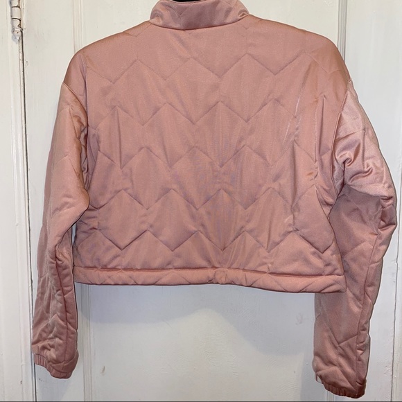 Women’s Adidas Quilted Half Zip Up Cropped Sweater - Picture 7 of 8